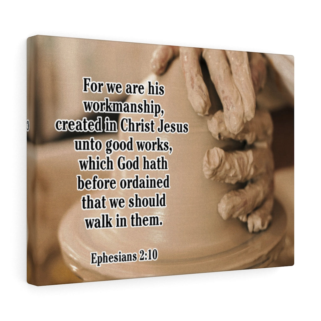 Scripture Walls We Are His Workmanship Ephesians 2:10 Scripture Bible Verse Canvas Christian Wall Art Ready to Hang Unframed-Express Your Love Gifts