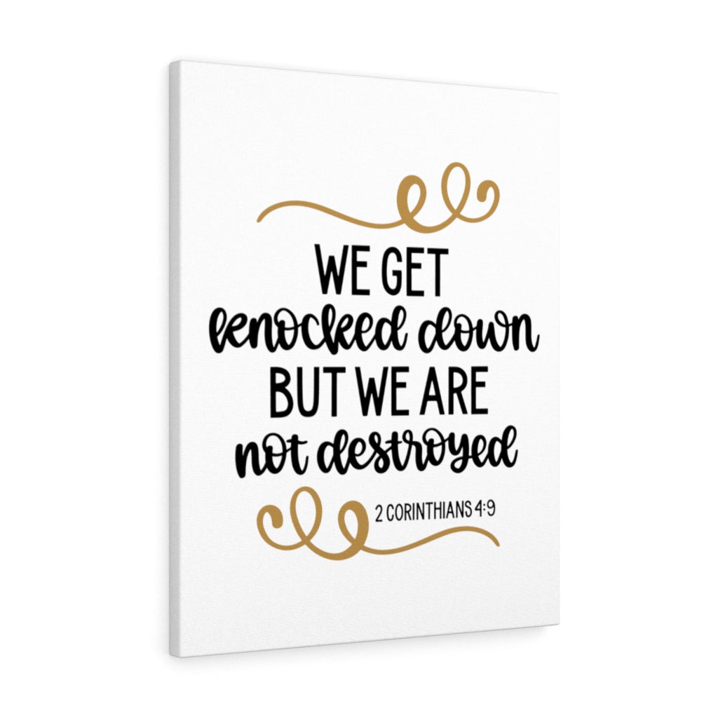 We Are Not Destroyed 2 Corinthians 4:9 Bible Verse Canvas Christian Wall Art Ready to Hang Unframed-Express Your Love Gifts