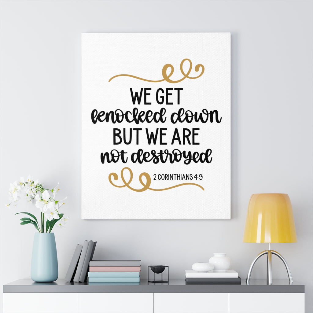 Scripture Walls We Are Not Destroyed 2 Corinthians 4:9 Bible Verse Canvas Christian Wall Art Ready to Hang Unframed-Express Your Love Gifts