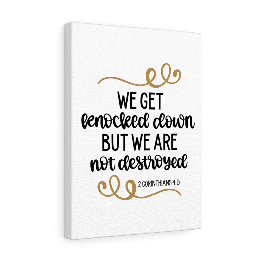 Scripture Walls We Are Not Destroyed 2 Corinthians 4:9 Bible Verse Canvas Christian Wall Art Ready to Hang Unframed-Express Your Love Gifts