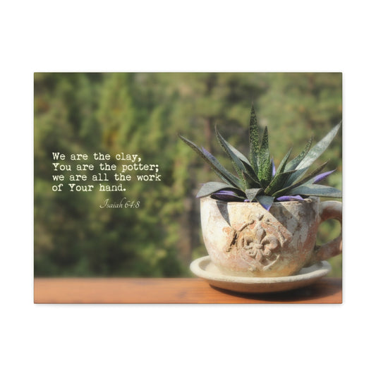 Scripture Walls We Are The Clay Isaiah 64:8 Bible Verse Canvas Christian Wall Art Ready to Hang Unframed-Express Your Love Gifts