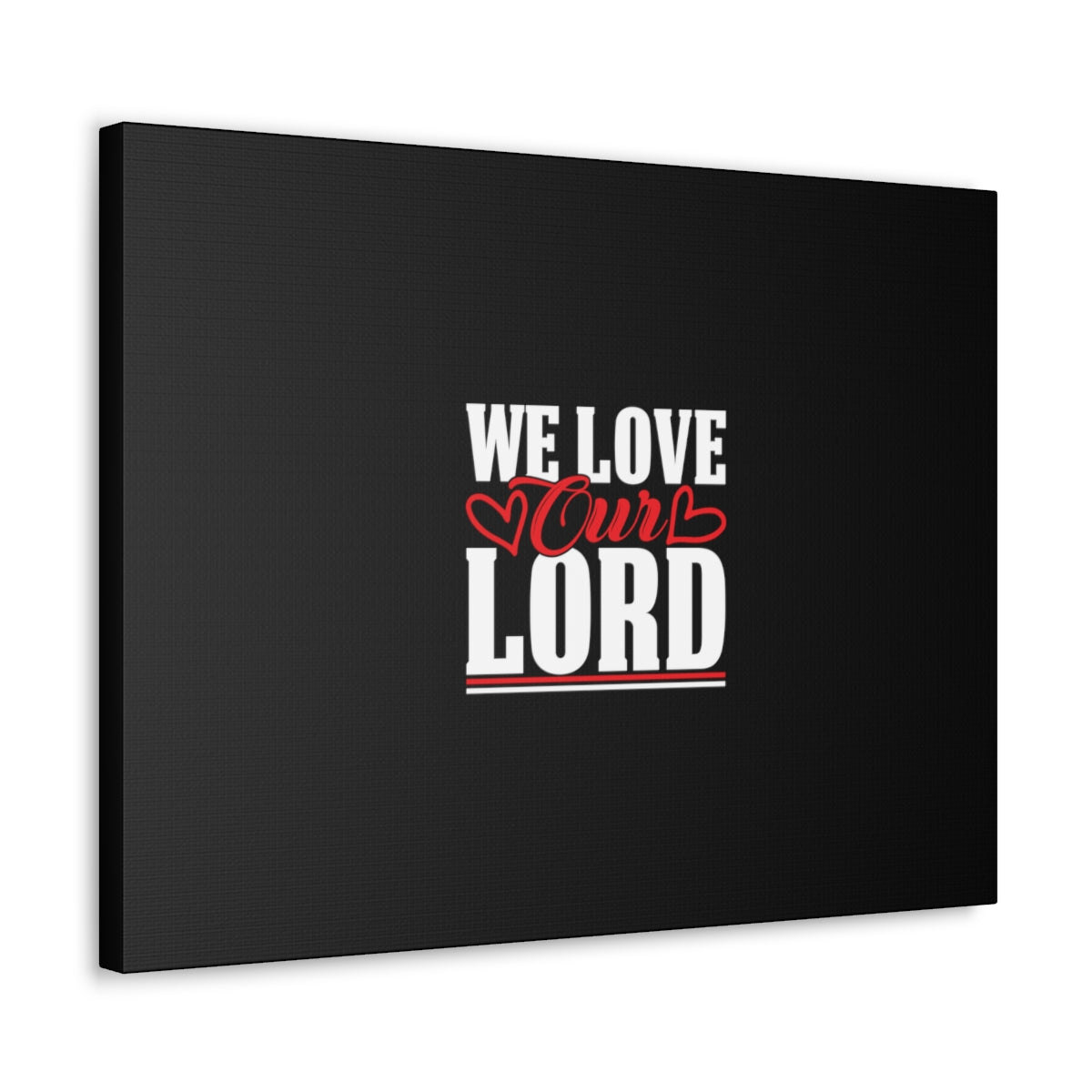 We Love Our Lord Luke 10:27 Black Christian Wall Art Bible Verse Print Ready to Hang Unframed-Express Your Love Gifts
