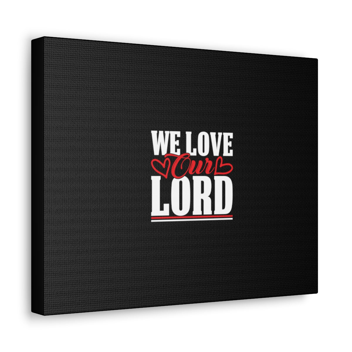We Love Our Lord Luke 10:27 Black Christian Wall Art Bible Verse Print Ready to Hang Unframed-Express Your Love Gifts