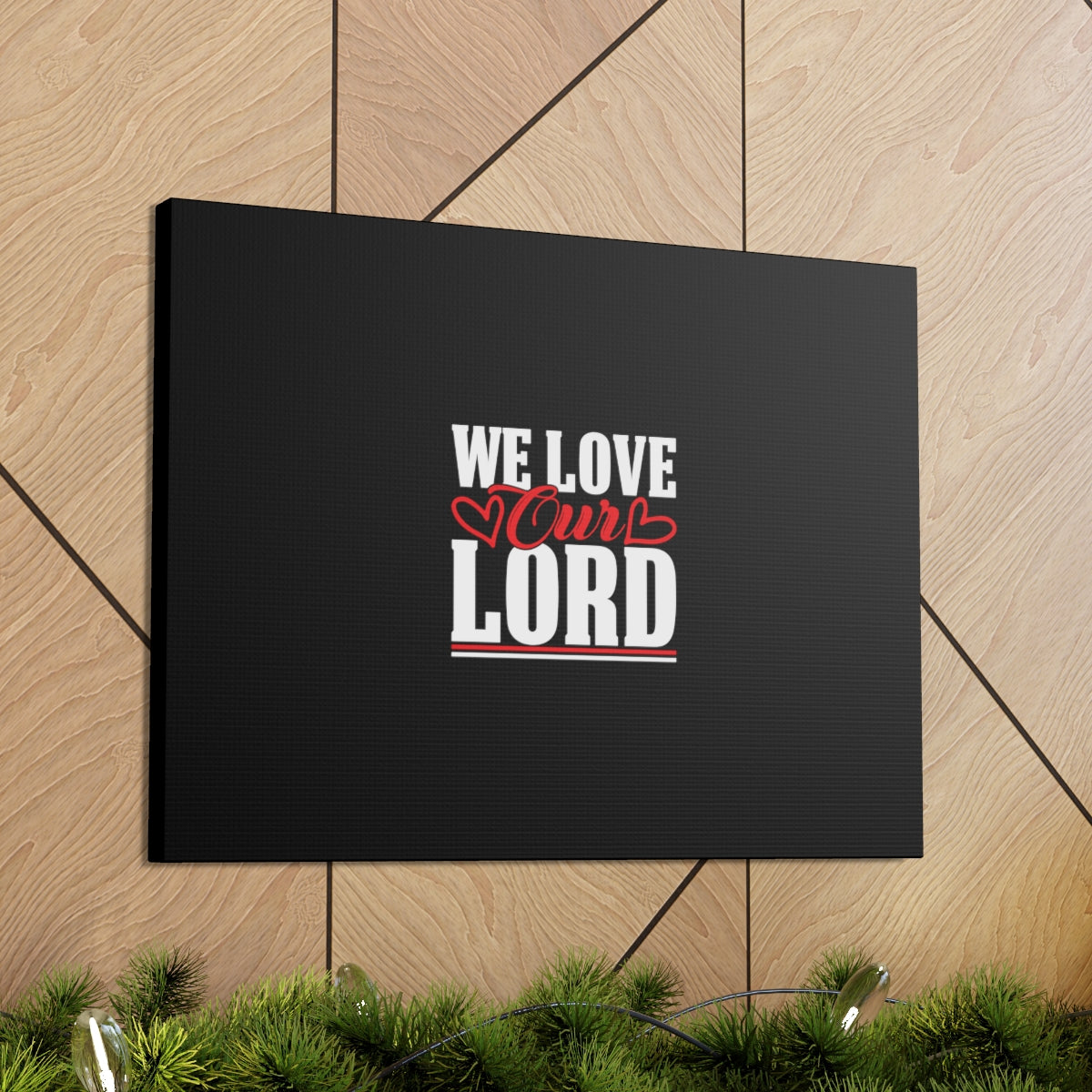 We Love Our Lord Luke 10:27 Black Christian Wall Art Bible Verse Print Ready to Hang Unframed-Express Your Love Gifts