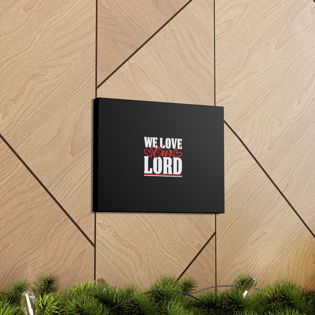 We Love Our Lord Luke 10:27 Black Christian Wall Art Bible Verse Print Ready to Hang Unframed-Express Your Love Gifts