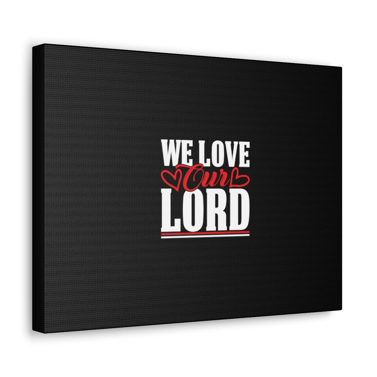 We Love Our Lord Luke 10:27 Black Christian Wall Art Bible Verse Print Ready to Hang Unframed-Express Your Love Gifts