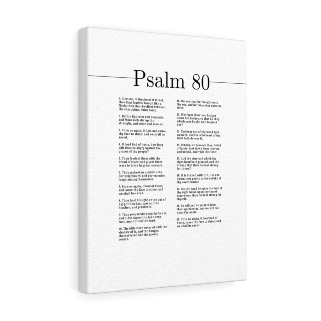 We Shall Be Saved Psalm 80 Bible Verse Canvas Christian Wall Art Ready to Hang Unframed-Express Your Love Gifts