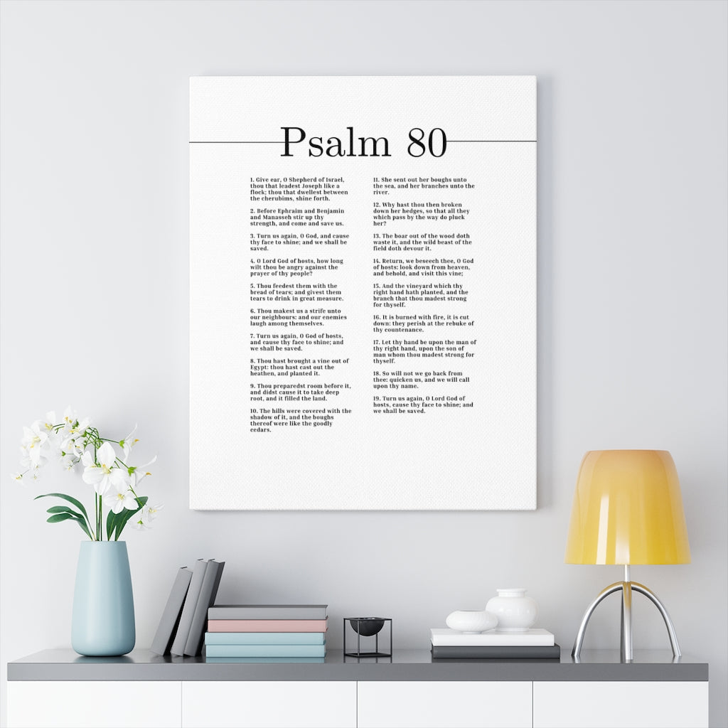 We Shall Be Saved Psalm 80 Bible Verse Canvas Christian Wall Art Ready to Hang Unframed-Express Your Love Gifts