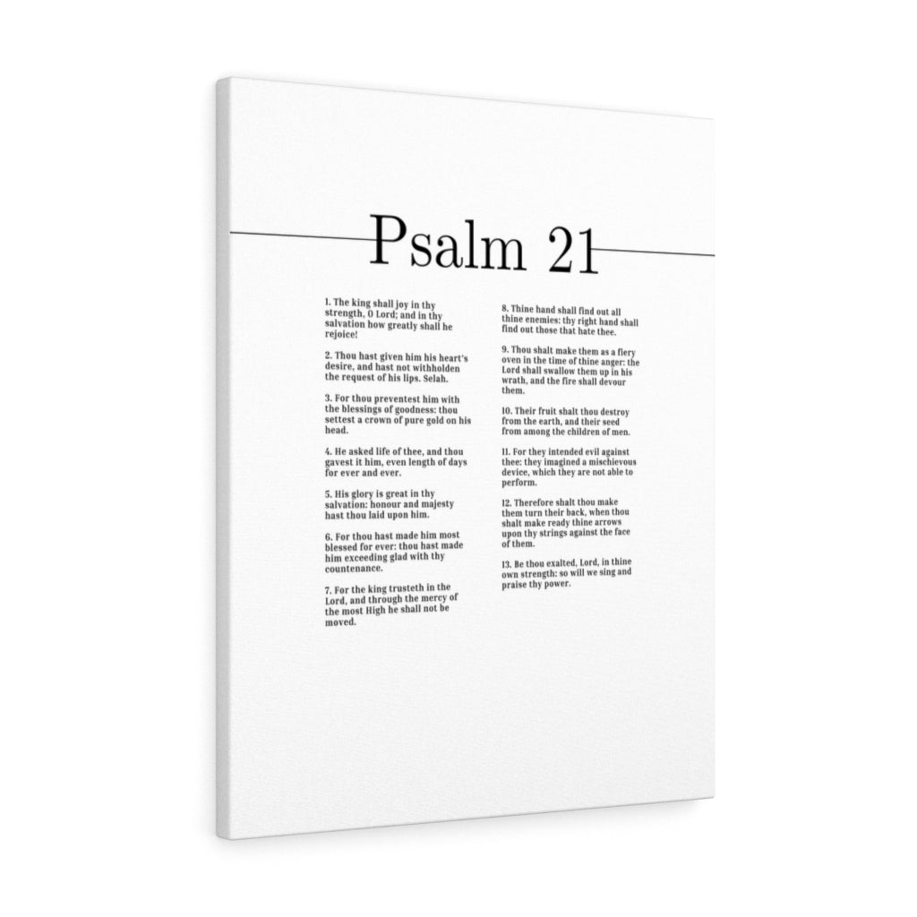 We Sing And Praise Thy Power Psalm 21 Bible Verse Canvas Christian Wall Art Ready to Hang Unframed-Express Your Love Gifts