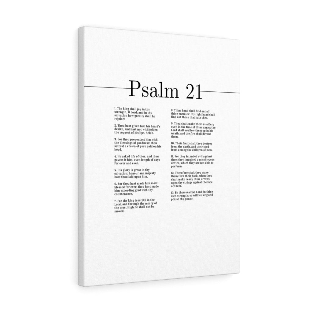 We Sing And Praise Thy Power Psalm 21 Bible Verse Canvas Christian Wall Art Ready to Hang Unframed-Express Your Love Gifts