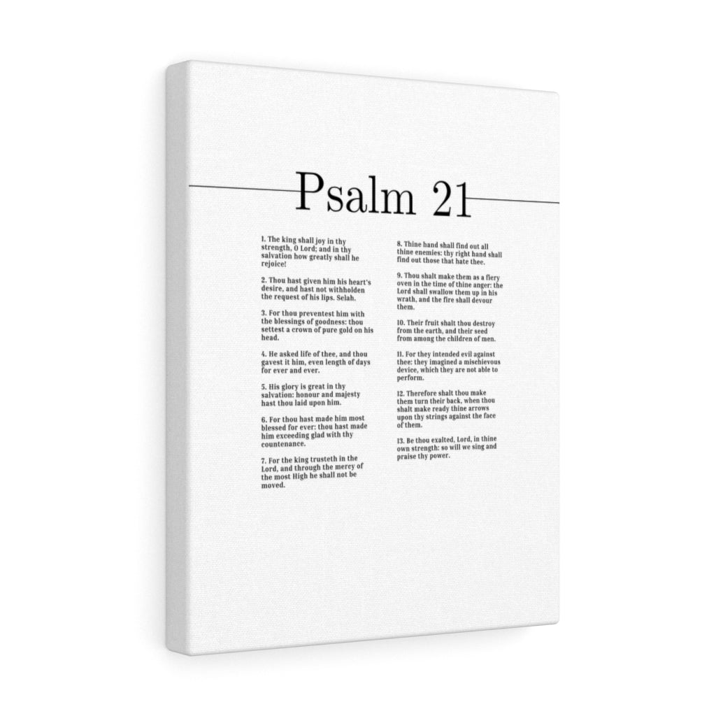 We Sing And Praise Thy Power Psalm 21 Bible Verse Canvas Christian Wall Art Ready to Hang Unframed-Express Your Love Gifts