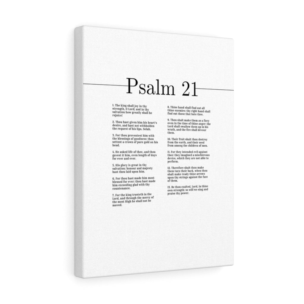 We Sing And Praise Thy Power Psalm 21 Bible Verse Canvas Christian Wall Art Ready to Hang Unframed-Express Your Love Gifts