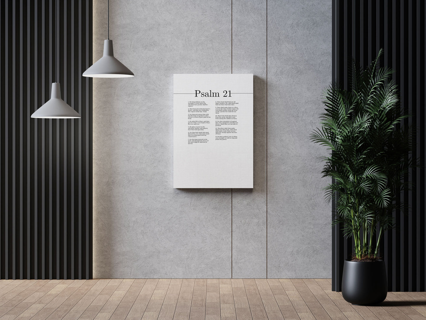 We Sing And Praise Thy Power Psalm 21 Bible Verse Canvas Christian Wall Art Ready to Hang Unframed-Express Your Love Gifts