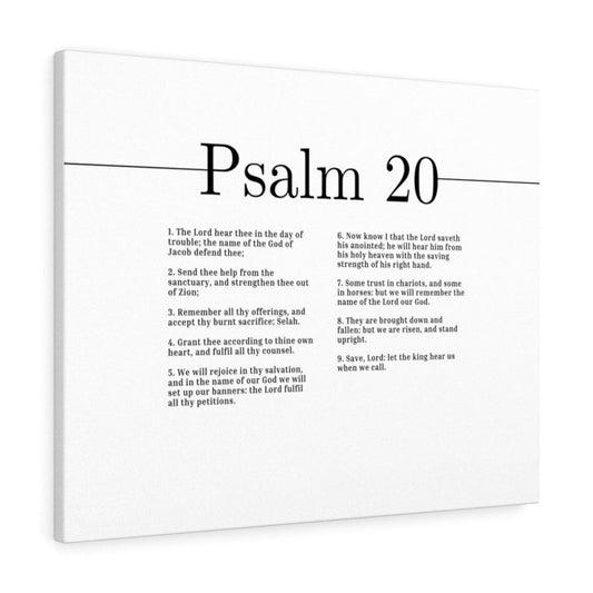 We Will Rejoice In Thy Salvation Psalm 20 Bible Verse Canvas Christian Wall Art Ready to Hang Unframed-Express Your Love Gifts