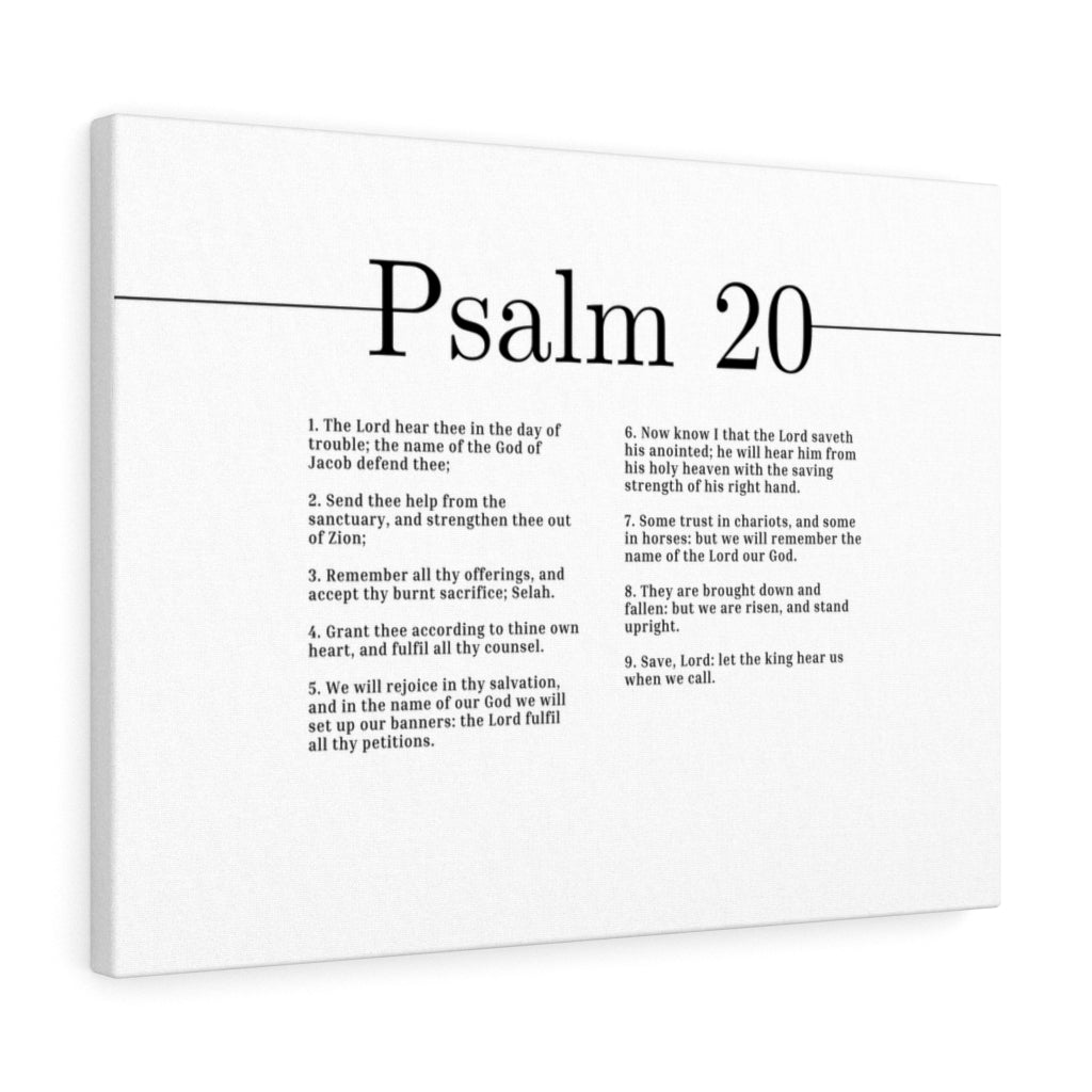 We Will Rejoice In Thy Salvation Psalm 20 Bible Verse Canvas Christian Wall Art Ready to Hang Unframed-Express Your Love Gifts