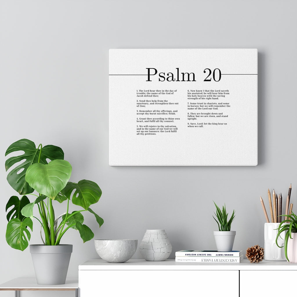 We Will Rejoice In Thy Salvation Psalm 20 Bible Verse Canvas Christian Wall Art Ready to Hang Unframed-Express Your Love Gifts