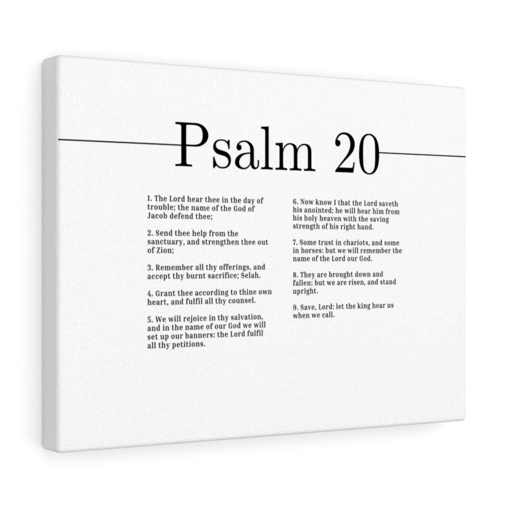 We Will Rejoice In Thy Salvation Psalm 20 Bible Verse Canvas Christian Wall Art Ready to Hang Unframed-Express Your Love Gifts