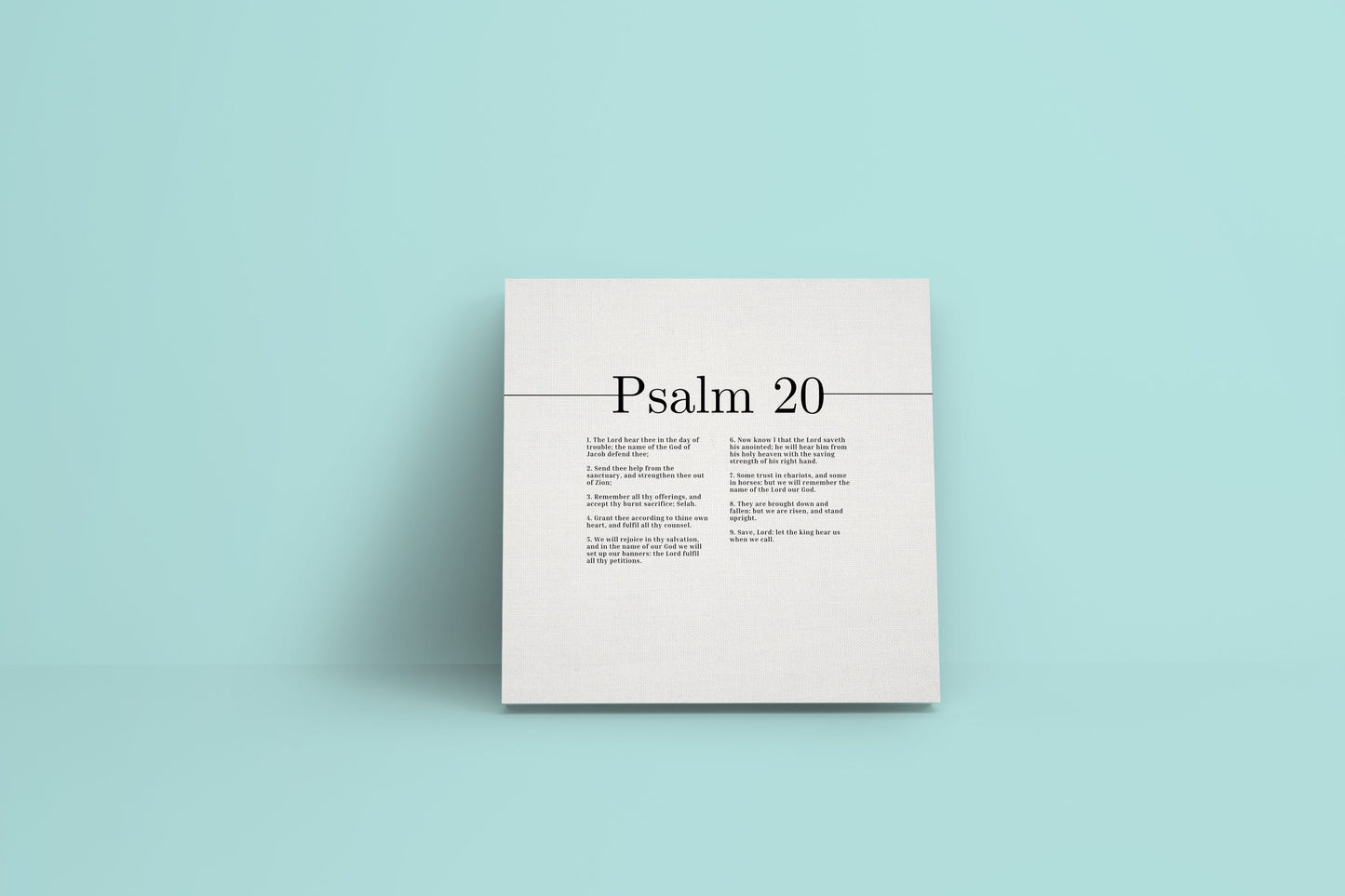 We Will Rejoice In Thy Salvation Psalm 20 Bible Verse Canvas Christian Wall Art Ready to Hang Unframed-Express Your Love Gifts