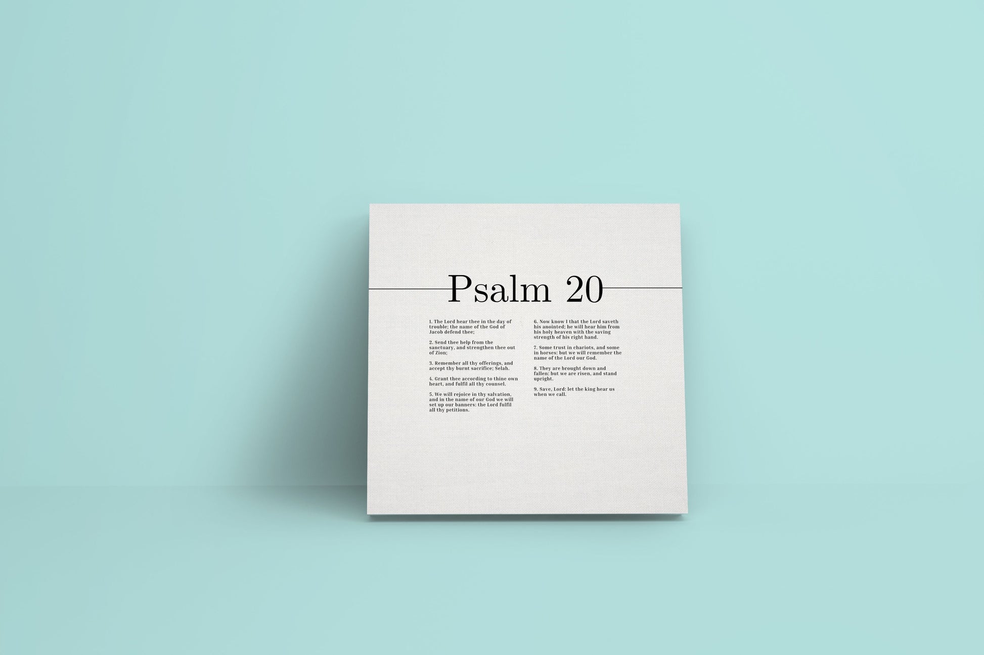 We Will Rejoice In Thy Salvation Psalm 20 Bible Verse Canvas Christian Wall Art Ready to Hang Unframed-Express Your Love Gifts