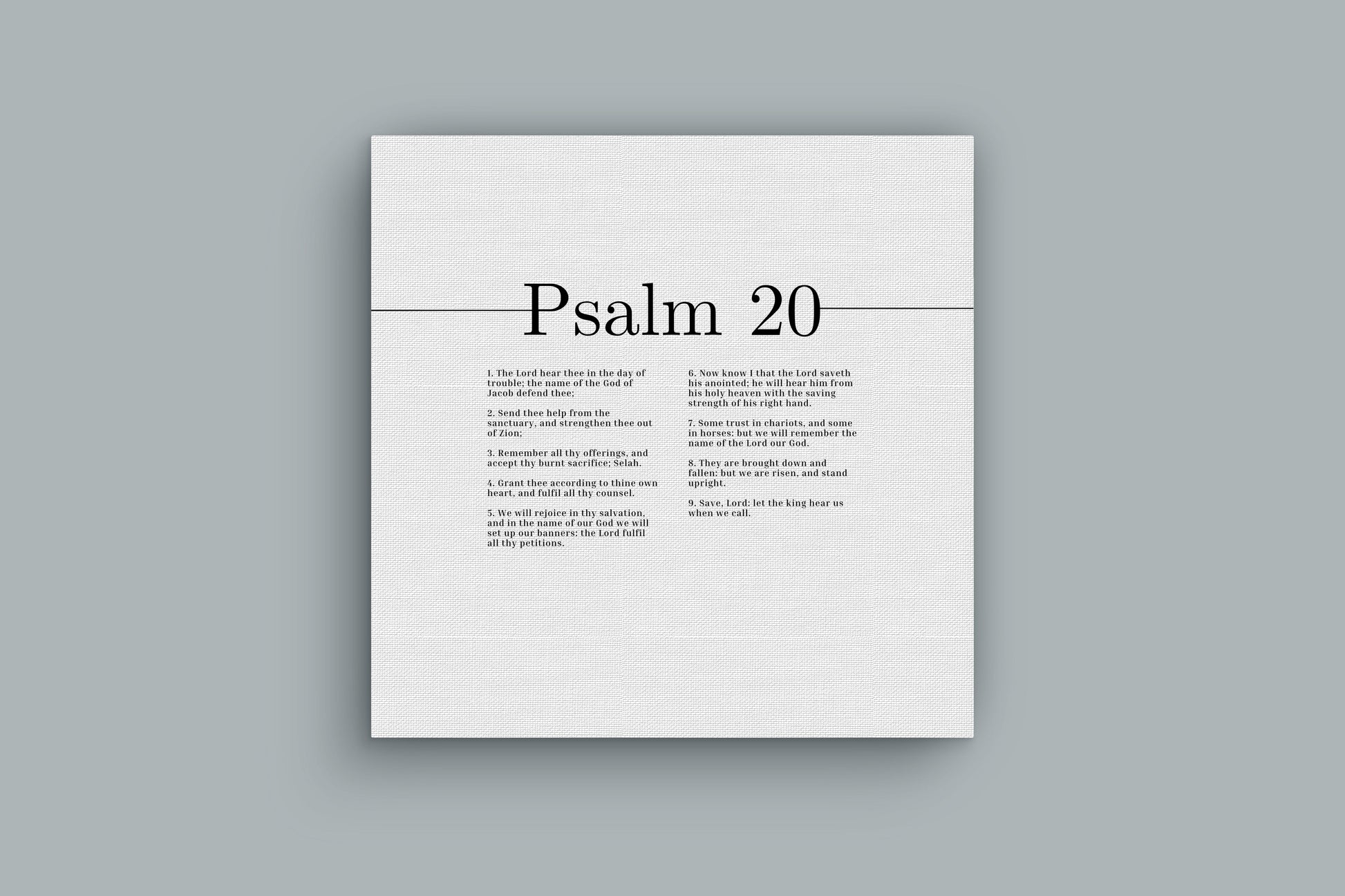 We Will Rejoice In Thy Salvation Psalm 20 Bible Verse Canvas Christian Wall Art Ready to Hang Unframed-Express Your Love Gifts