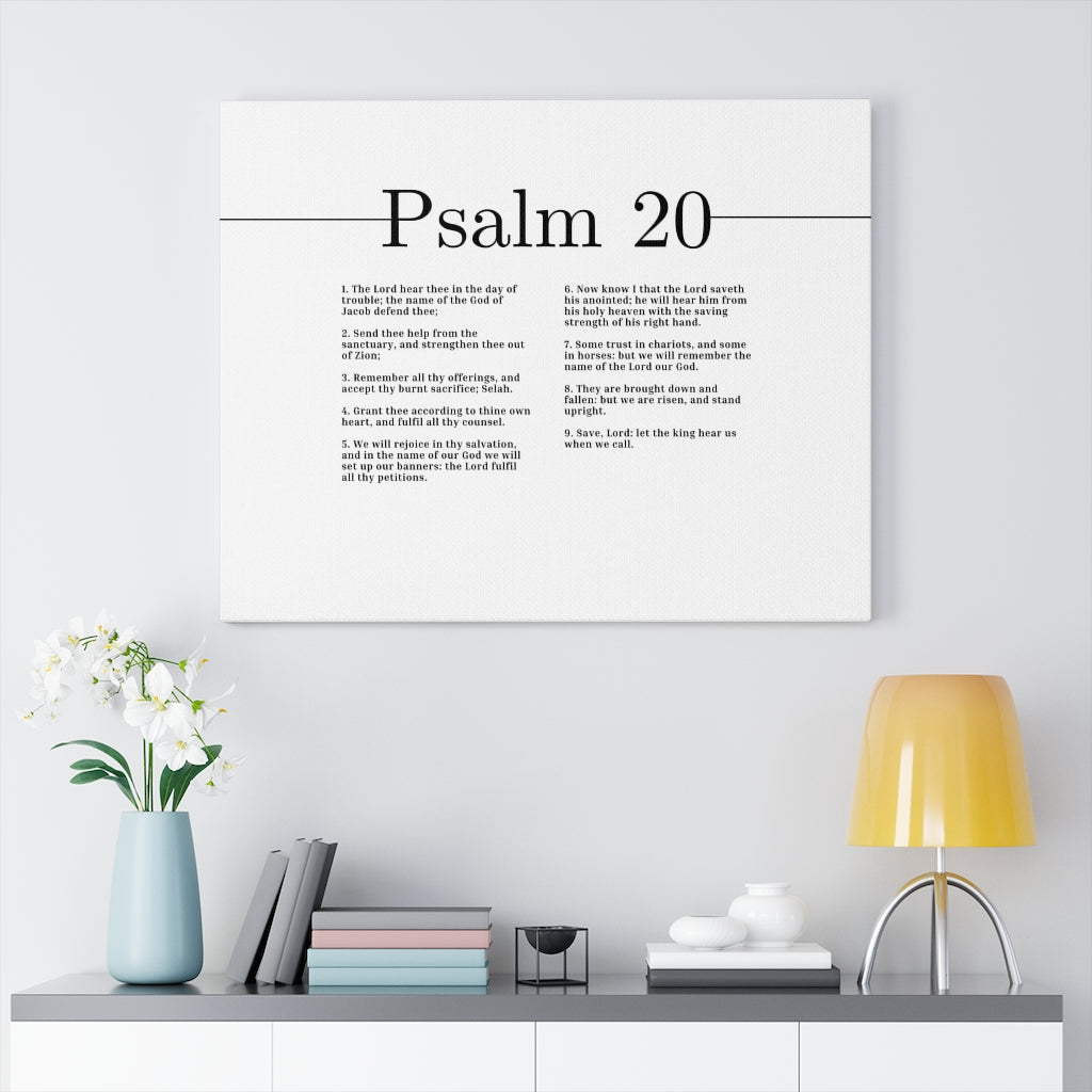 We Will Rejoice In Thy Salvation Psalm 20 Bible Verse Canvas Christian Wall Art Ready to Hang Unframed-Express Your Love Gifts