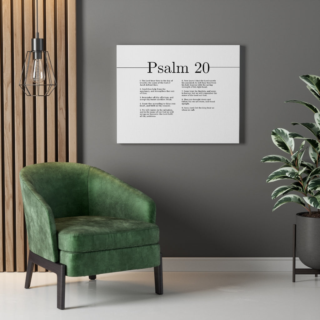 We Will Rejoice In Thy Salvation Psalm 20 Bible Verse Canvas Christian Wall Art Ready to Hang Unframed-Express Your Love Gifts