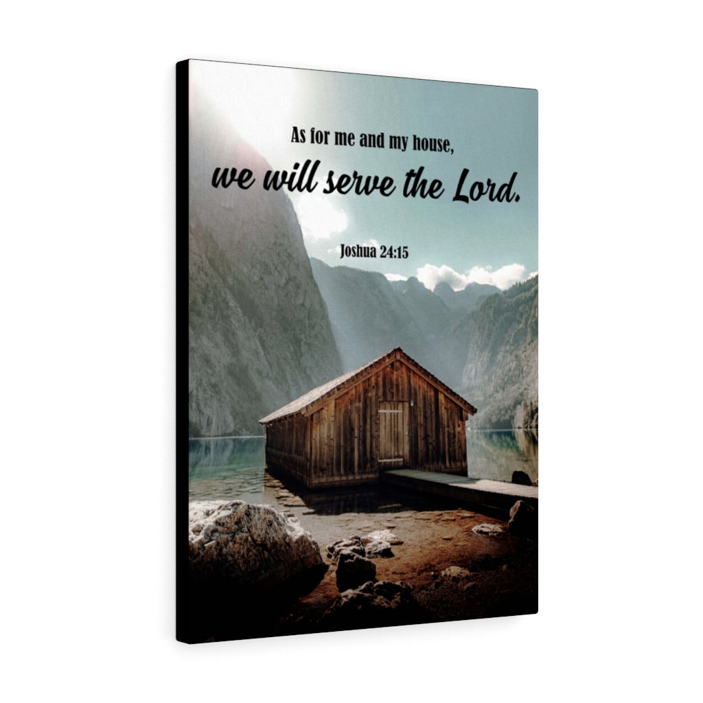 We Will Serve the Lord Joshua 24:15 Bible Verse Canvas Christian Wall Art Ready to Hang Unframed-Express Your Love Gifts