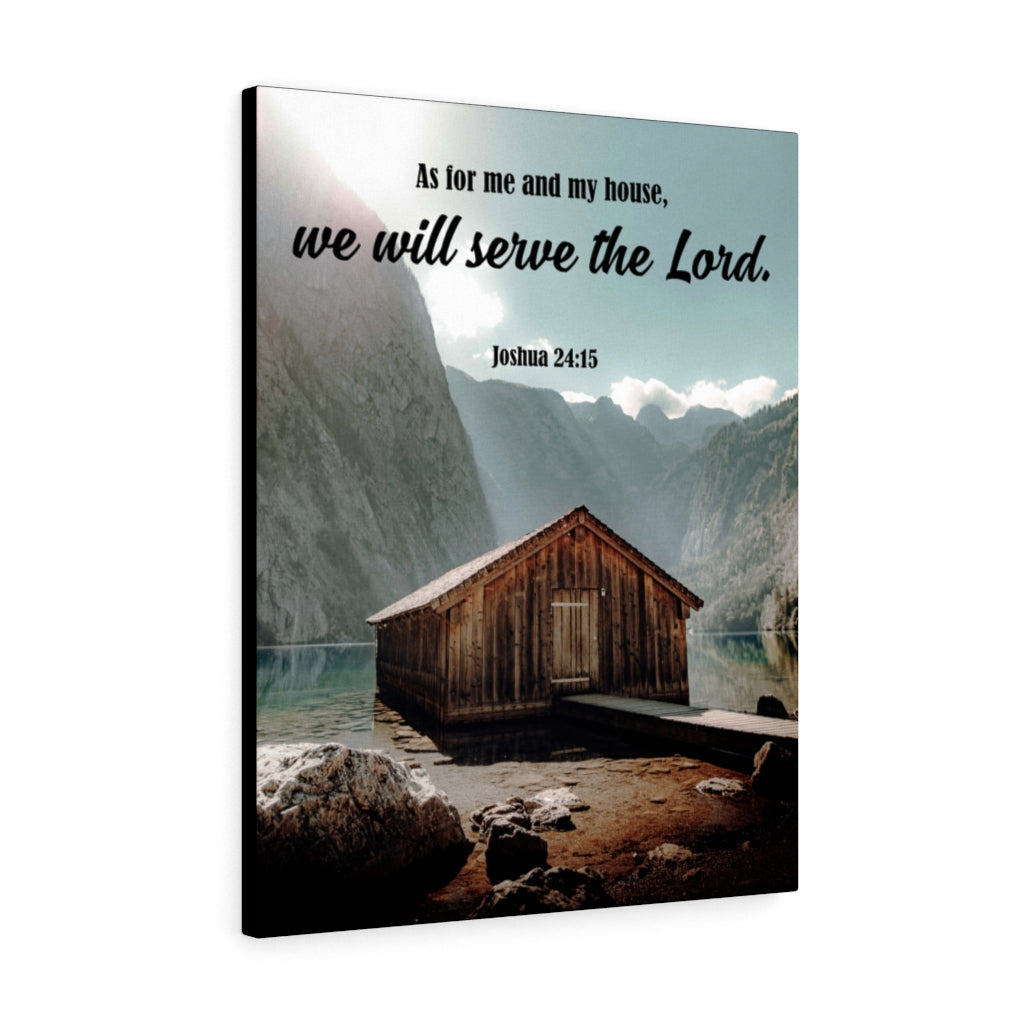 Scripture Walls We Will Serve the Lord Joshua 24:15 Bible Verse Canvas Christian Wall Art Ready to Hang Unframed-Express Your Love Gifts
