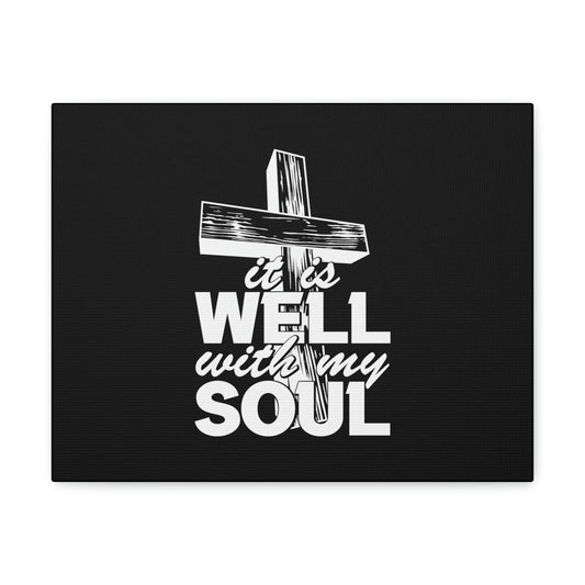 Well With My Soul Psalm 42:7 Cross Christian Wall Art Bible Verse Print Ready to Hang Unframed-Express Your Love Gifts