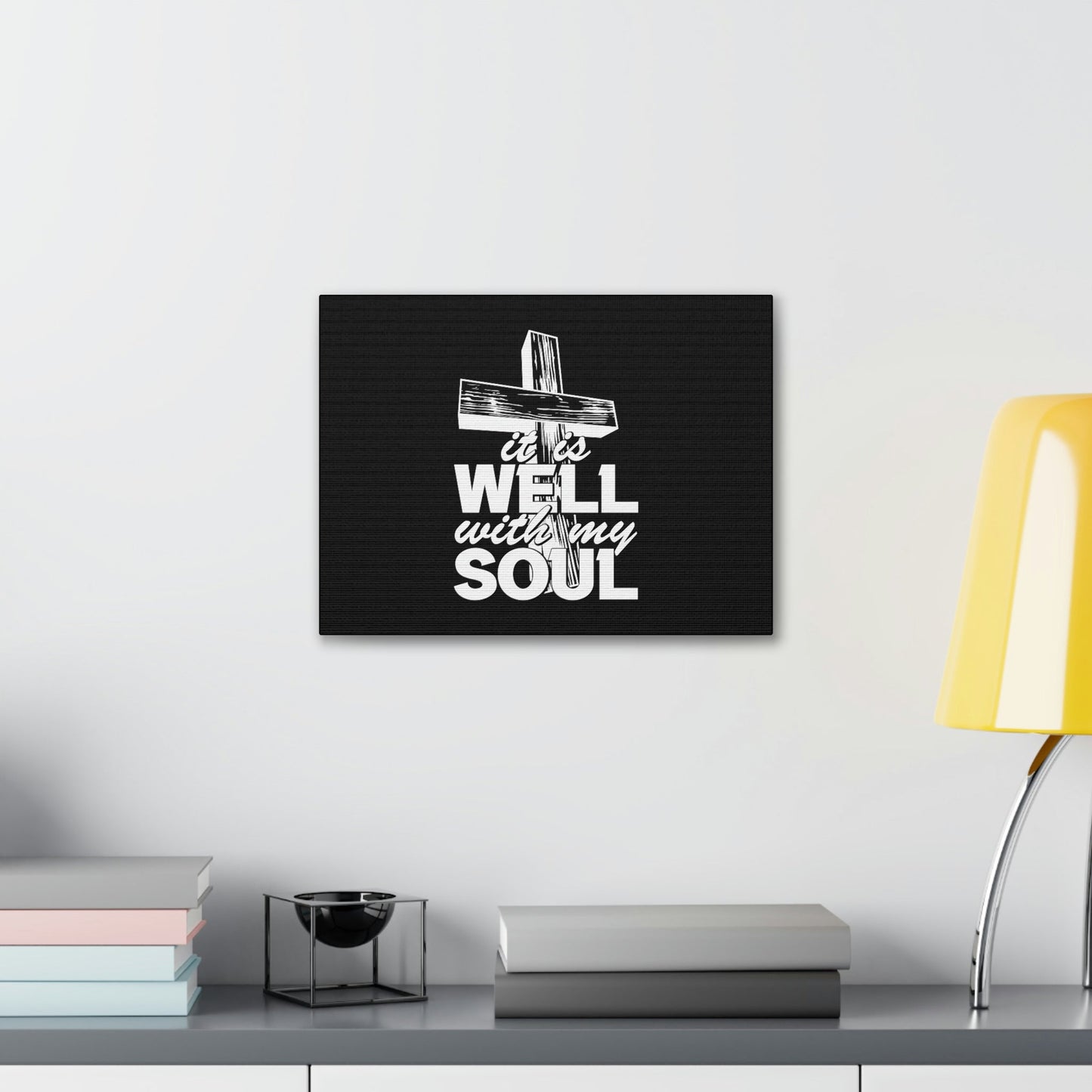 Well With My Soul Psalm 42:7 Cross Christian Wall Art Bible Verse Print Ready to Hang Unframed-Express Your Love Gifts
