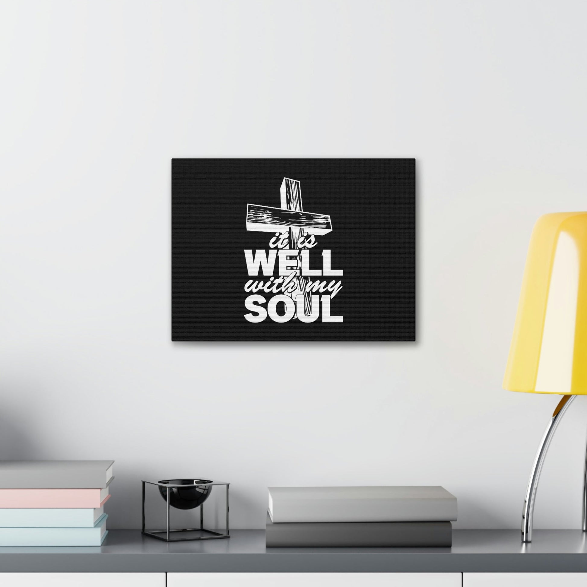 Well With My Soul Psalm 42:7 Cross Christian Wall Art Bible Verse Print Ready to Hang Unframed-Express Your Love Gifts