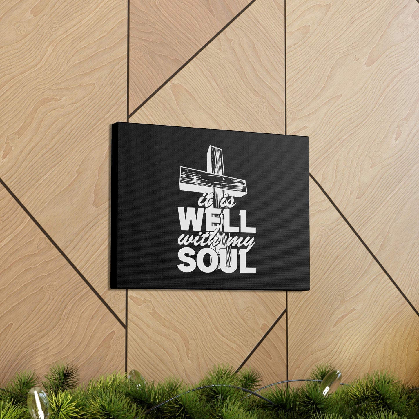Well With My Soul Psalm 42:7 Cross Christian Wall Art Bible Verse Print Ready to Hang Unframed-Express Your Love Gifts