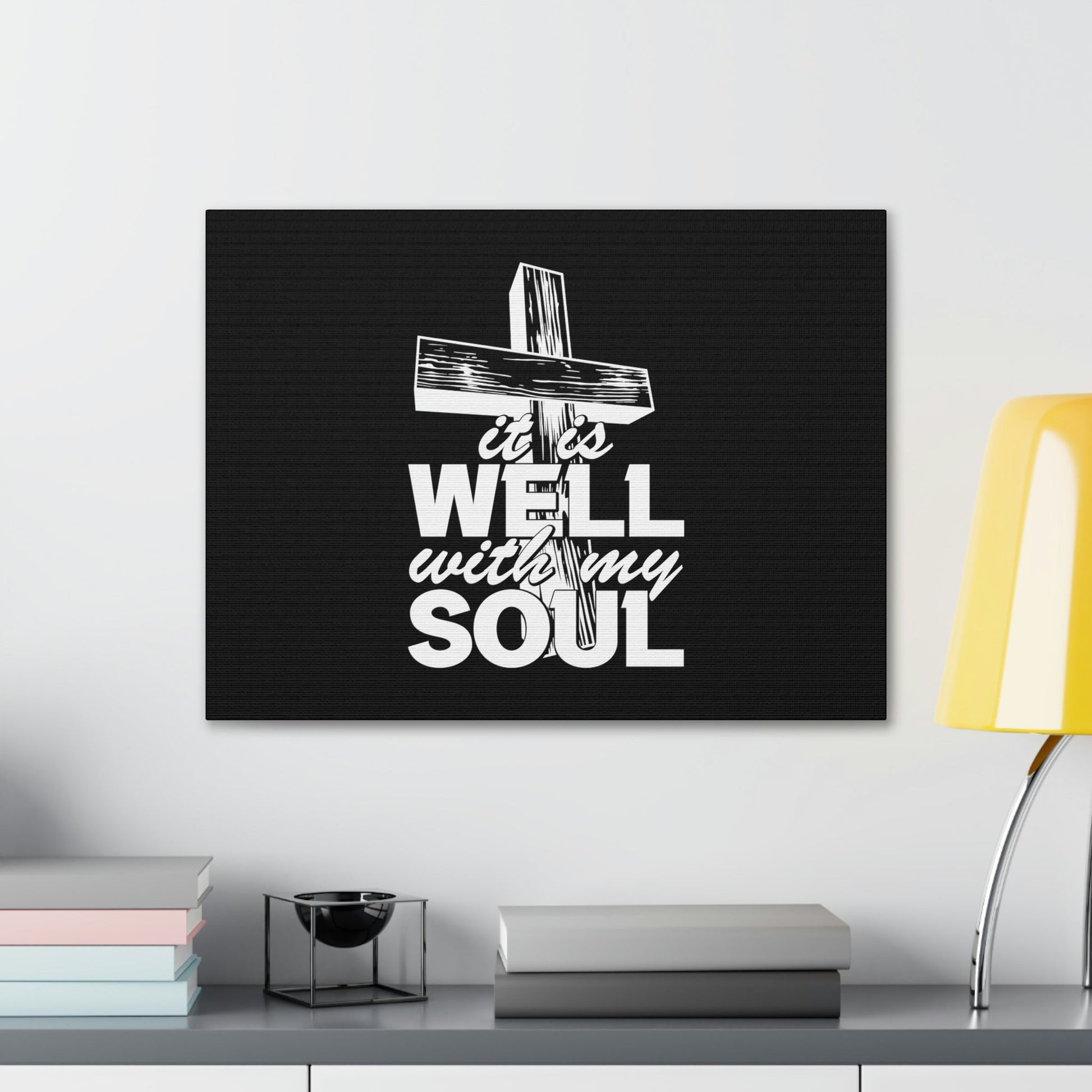 Well With My Soul Psalm 42:7 Cross Christian Wall Art Bible Verse Print Ready to Hang Unframed-Express Your Love Gifts