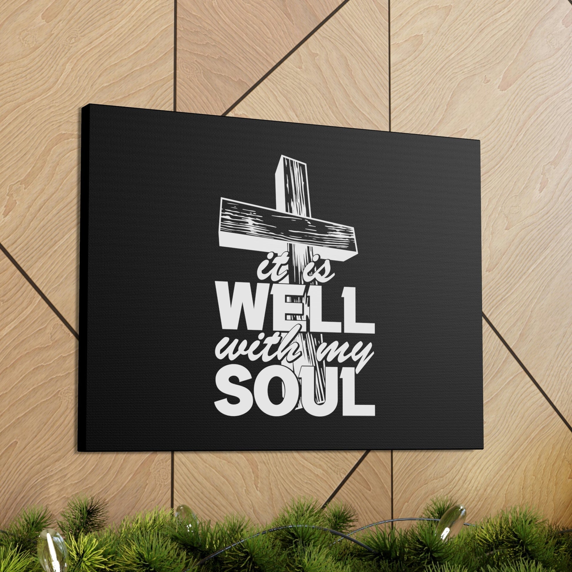 Well With My Soul Psalm 42:7 Cross Christian Wall Art Bible Verse Print Ready to Hang Unframed-Express Your Love Gifts