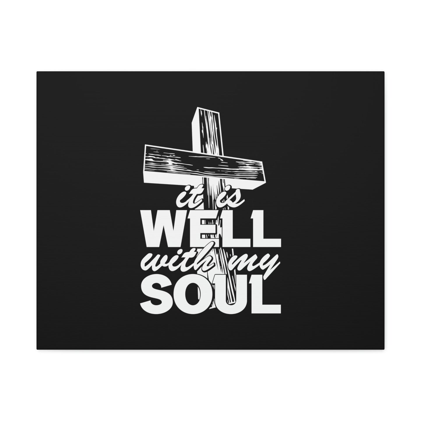 Well With My Soul Psalm 42:7 Cross Christian Wall Art Bible Verse Print Ready to Hang Unframed-Express Your Love Gifts