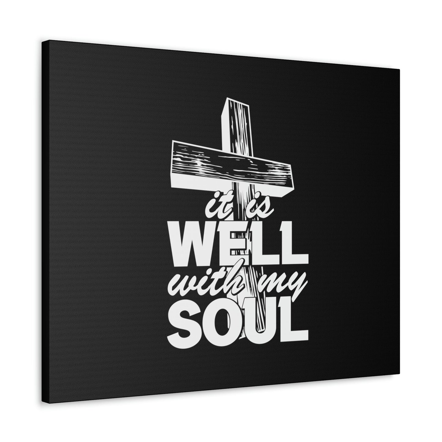 Well With My Soul Psalm 42:7 Cross Christian Wall Art Bible Verse Print Ready to Hang Unframed-Express Your Love Gifts