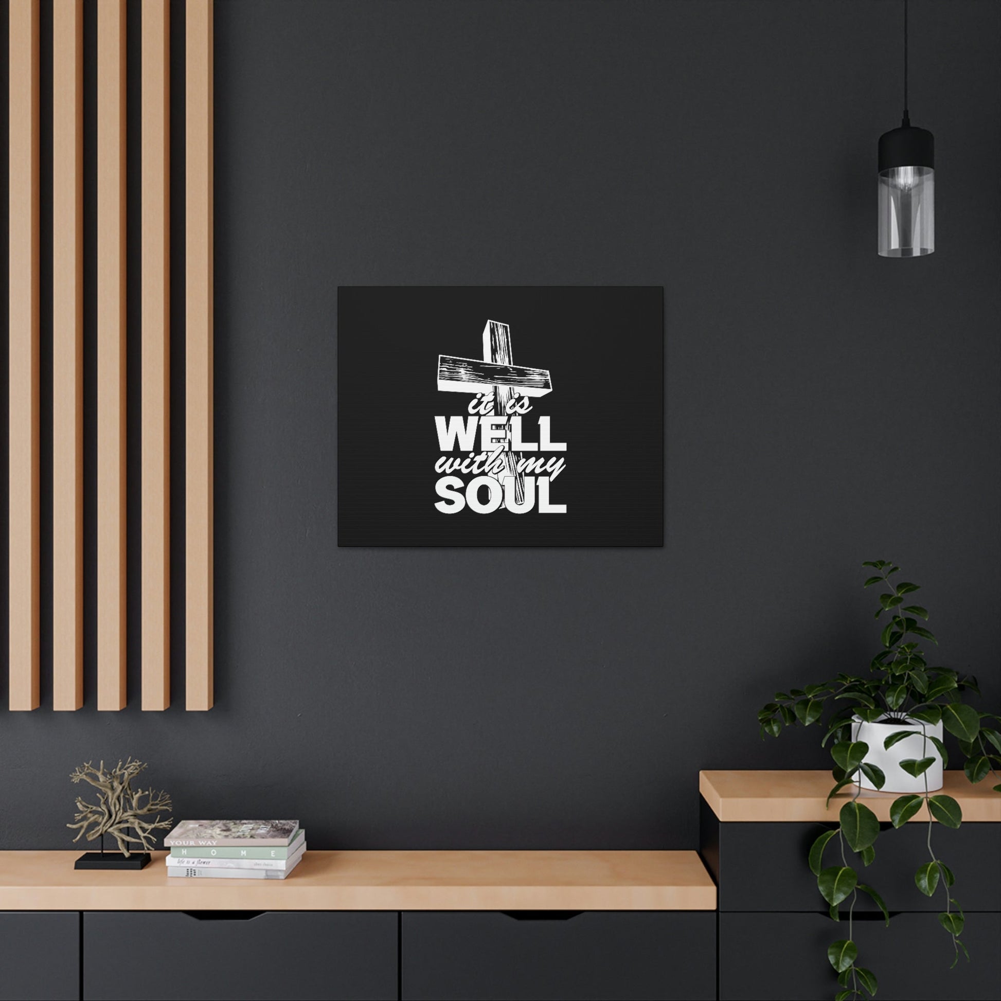 Well With My Soul Psalm 42:7 Cross Christian Wall Art Bible Verse Print Ready to Hang Unframed-Express Your Love Gifts