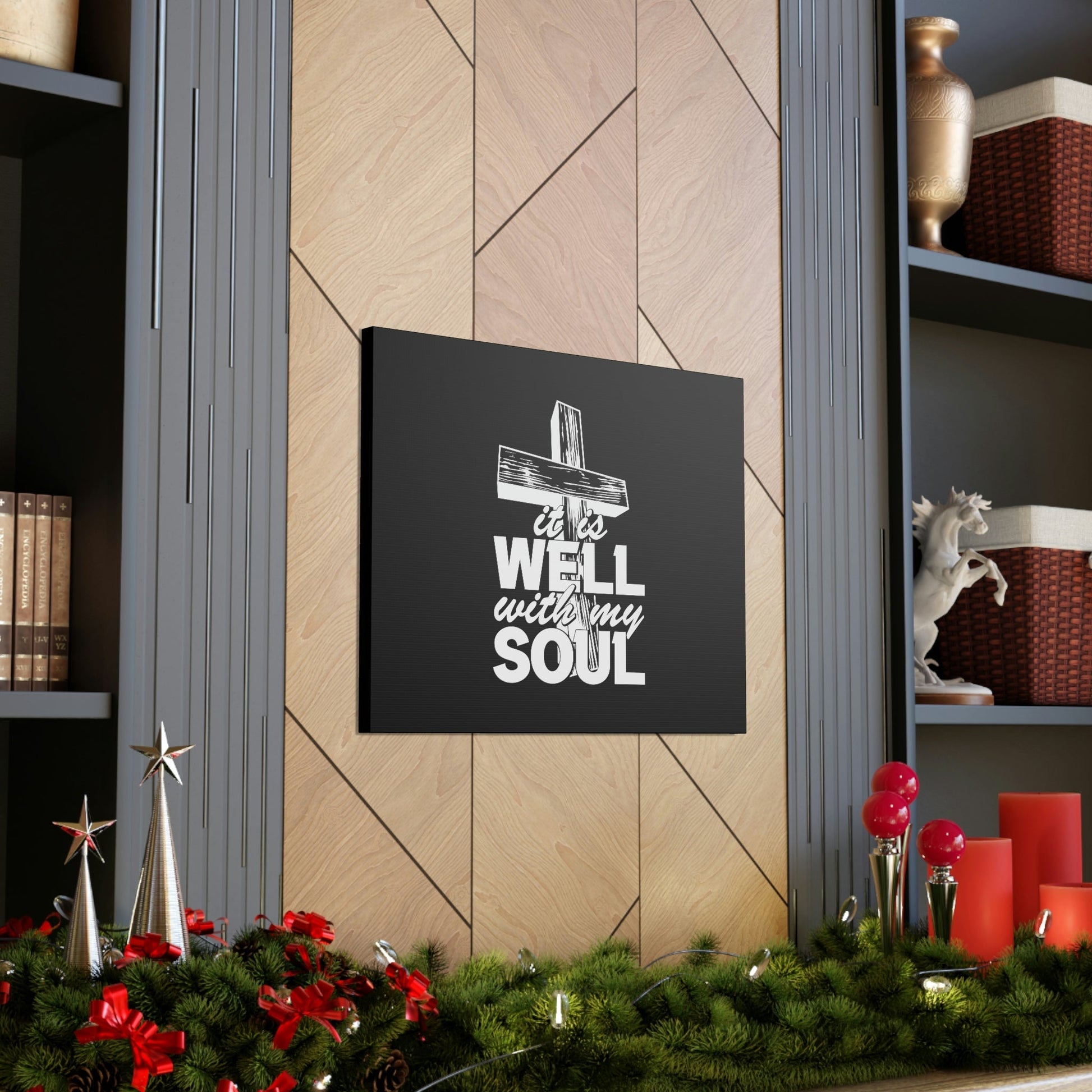 Well With My Soul Psalm 42:7 Cross Christian Wall Art Bible Verse Print Ready to Hang Unframed-Express Your Love Gifts