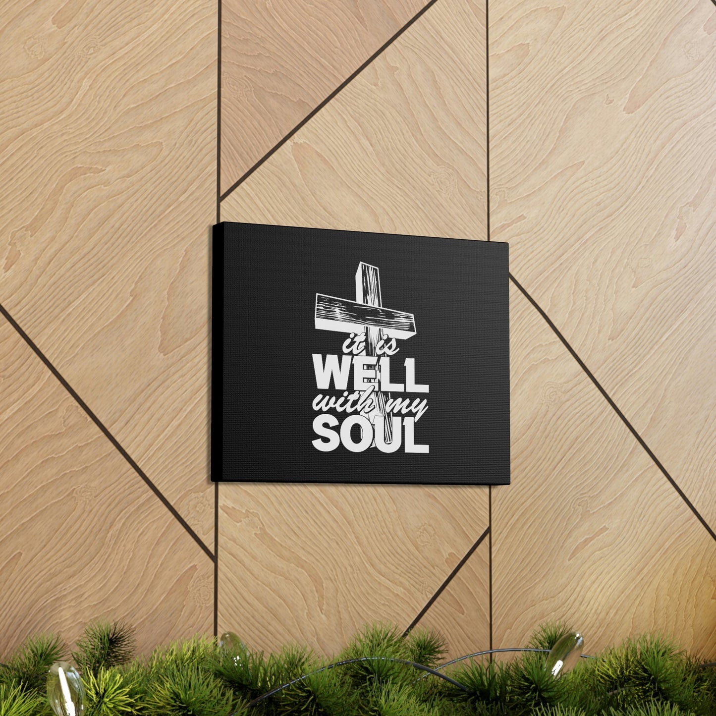 Well With My Soul Psalm 42:7 Cross Christian Wall Art Bible Verse Print Ready to Hang Unframed-Express Your Love Gifts