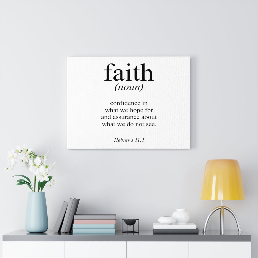 What We Hope For Hebrews 11:1 Bible Verse Canvas Christian Wall Art Ready to Hang Unframed-Express Your Love Gifts
