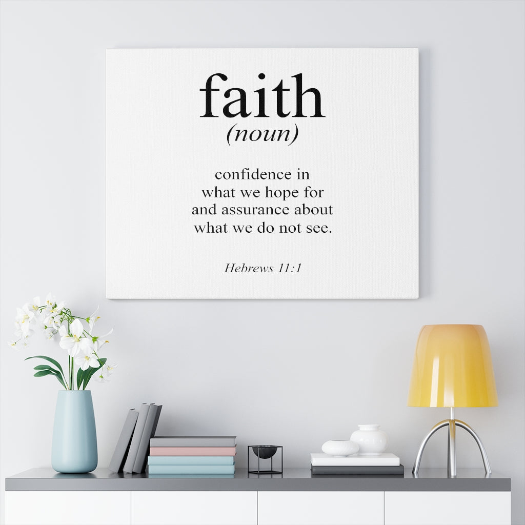What We Hope For Hebrews 11:1 Bible Verse Canvas Christian Wall Art Ready to Hang Unframed-Express Your Love Gifts