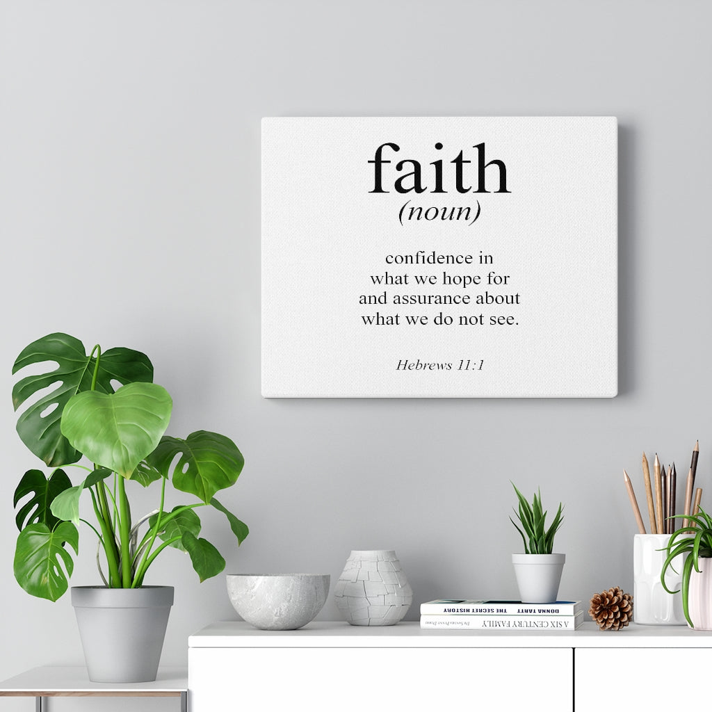 What We Hope For Hebrews 11:1 Bible Verse Canvas Christian Wall Art Ready to Hang Unframed-Express Your Love Gifts