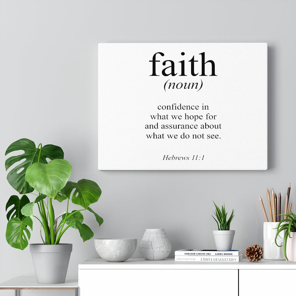 What We Hope For Hebrews 11:1 Bible Verse Canvas Christian Wall Art Ready to Hang Unframed-Express Your Love Gifts