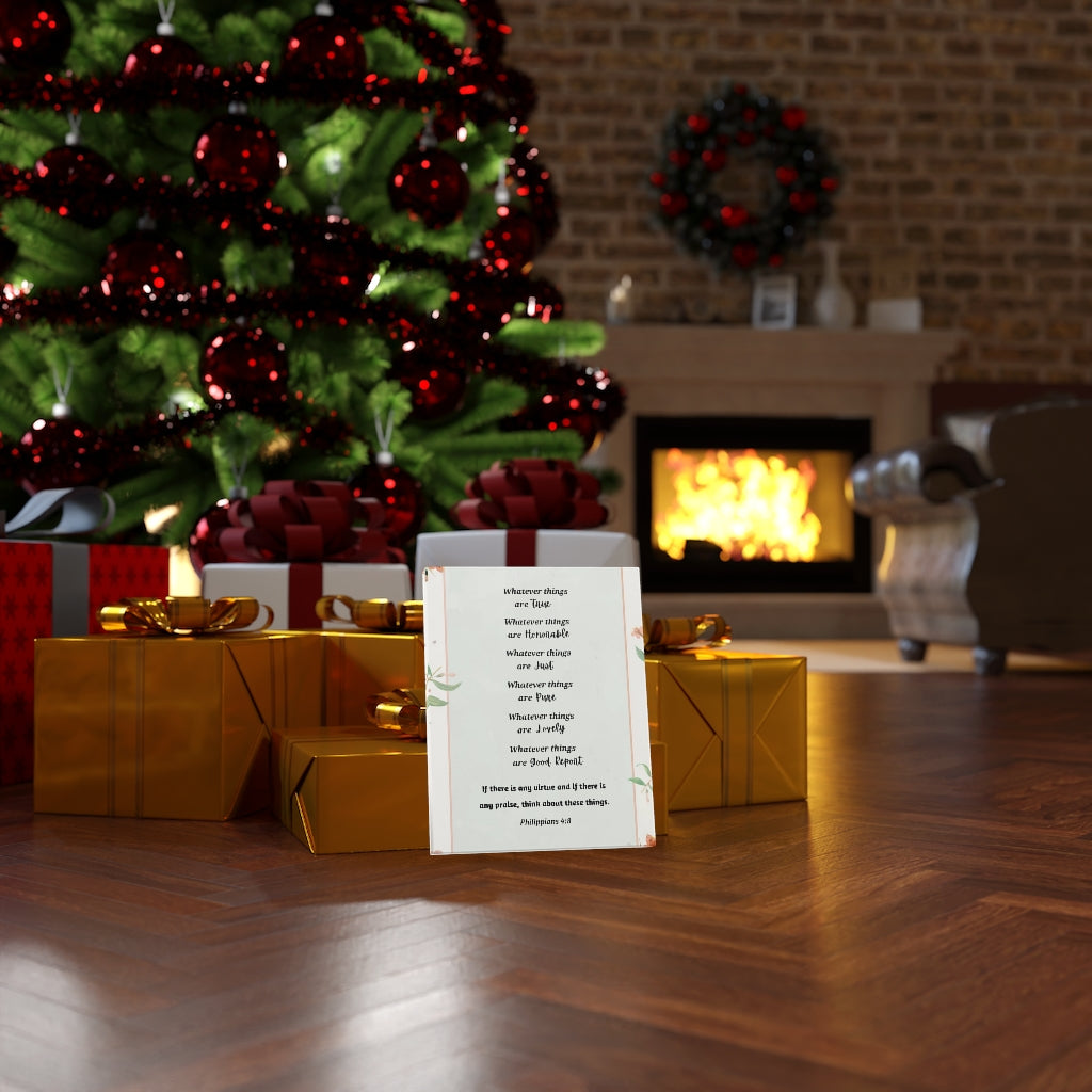 Whatever Things Are True Philippians 4:8 Bible Verse Canvas Christian Wall Art Ready to Hang Unframed-Express Your Love Gifts