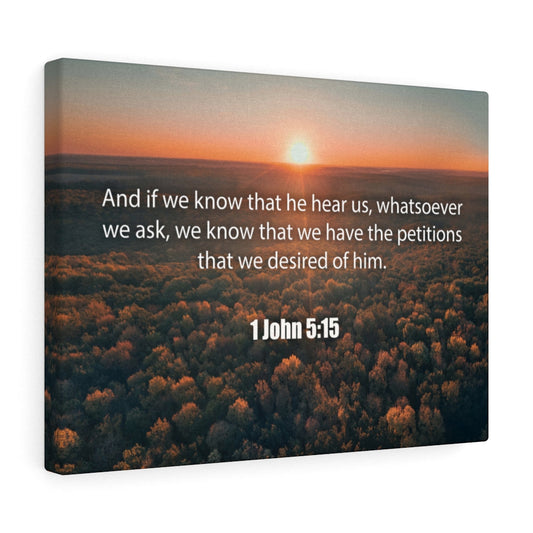 Whatsoever We Ask 1 John 5:15 Christian Home Decor Bible Art Unframed-Express Your Love Gifts