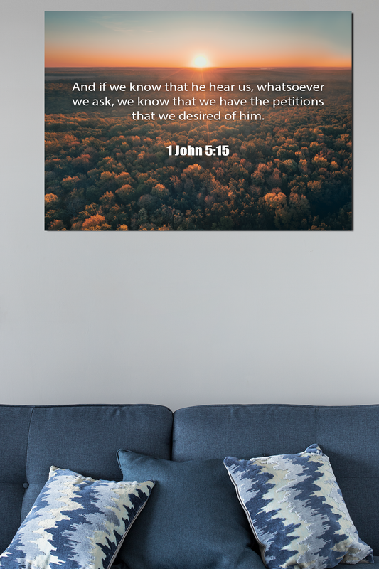 Scripture Walls Whatsoever We Ask 1 John 5:15 Christian Home Decor Bible Art Unframed-Express Your Love Gifts