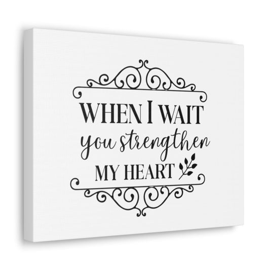 Scripture Walls When I Wait Psalm 27:14 Christian Wall Art Print Ready to Hang Unframed-Express Your Love Gifts