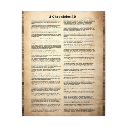 Scripture Walls When You Are Overwhelmed 2 Chronicles 20 Bible Verse Canvas Christian Wall Art Ready to Hang Unframed-Express Your Love Gifts