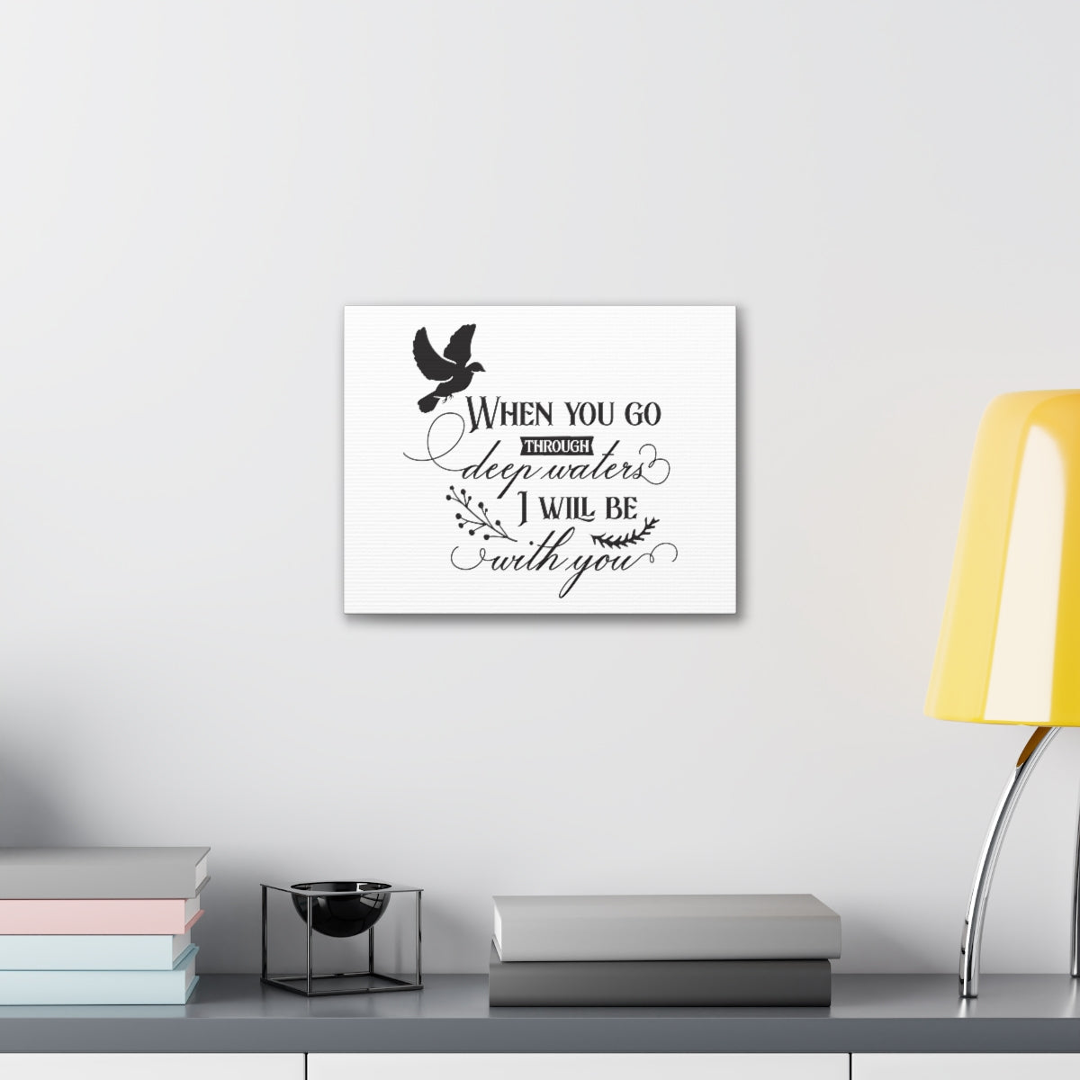 Scripture Walls When You Go Isaiah 43:2 Christian Wall Art Print Ready to Hang Unframed-Express Your Love Gifts