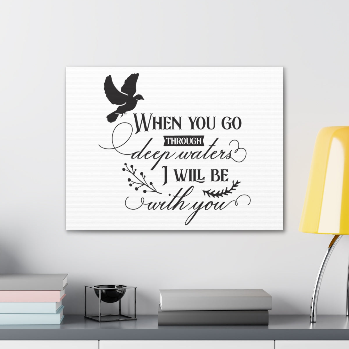 Scripture Walls When You Go Isaiah 43:2 Christian Wall Art Print Ready to Hang Unframed-Express Your Love Gifts